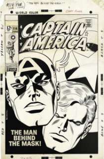 John Romita Sr. - Captain America #114 Cover and Color Guide Original Art (Marvel, 1968). One of the most - | Heritage