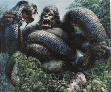 John Berkey - "King Kong" Poster Painting Original Art (Paramount Pictures, circa 1976). John Berkey, -