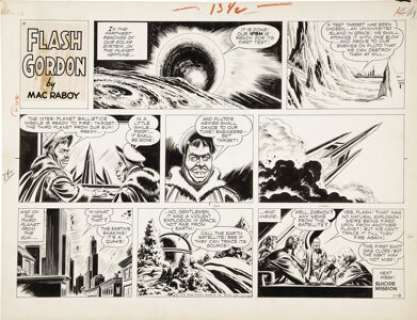 Mac Raboy Flash Gordon Sunday Comic Strip Original Art, dated 1-19-58 (King Features Syndicate, 1958). The - | Heritage