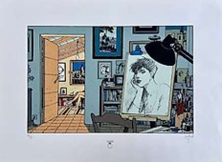Juillard, André - 1 Silkscreen - Le Cahier Bleu - Louise - 1995 | Catawiki