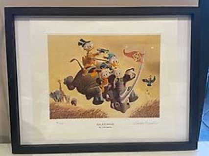 Carl Barks Lithograph - Donald Duck - Out of safari - 1994 | Catawiki