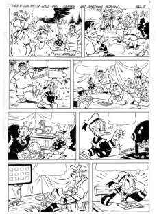Herman Roozen, Ignasi Calvet Estéban - 1 page originale 8 + 8 croquis - Donald Duck - De stiltecamping - 2023 | Catawiki