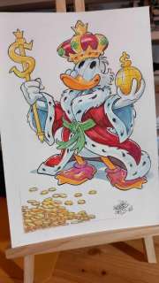 Alessandro Gottardo - 1 Watercolour - Uncle Scrooge - "Sua Maestà Zio Paperone" - 2024 | Catawiki