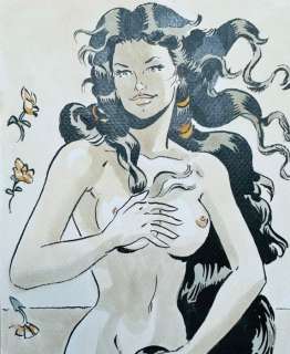 Meynet, Félix - 1 Colour pencil drawing - Artbook by Fabart Editions - Venus - hommage à Boticelli - 2020 | Catawiki