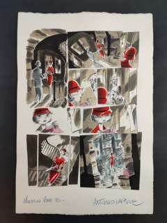 Lapone, Antonio - 1 Original colour page - La Fleur Dans l’Atelier de Mondrian - 2017 | Catawiki