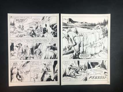 Ticci, Giovanni - 2 Original page - Tex - Le Colline del Vento - 1990 | Catawiki