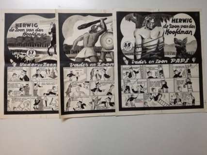 Mortier, Antoon - 3 Original cover - Ons Rakkersblad 57 + 58 + 59 - 1943 | Catawiki