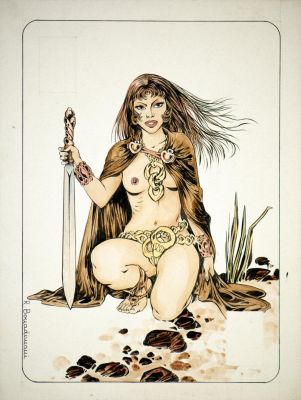 BONADIMANI ROBERTO (n. 1945) - Play card: Aniya the Amazon for Le nuvole parlanti | Capitolium Art