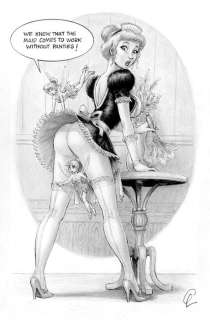 Cera - 1 Original drawing - sexy girl - the maid and the fairies | Catawiki