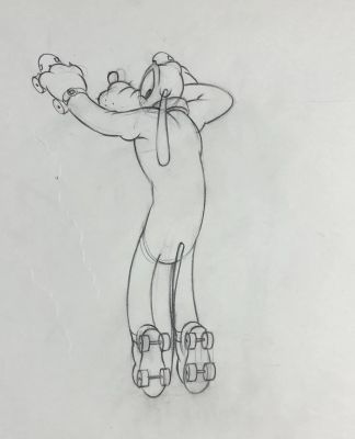 Lot 79 - Mickey Mouse Pluto Dessin original à la mine de plomb… | ArtFlow Enchères