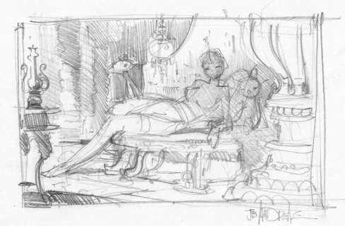 Andreae, Jean-Baptiste - 1 Original preliminary drawing - Azimut - Manie Ganza - Coverproject - 2022 | Catawiki
