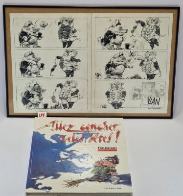 Lot 127 - Hausman René, Planche originale intitulée : "Faux et usage de faux… | misc / divers