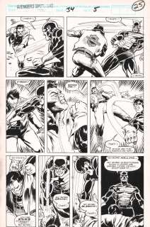 Dan Lawlis, Keith Williams - Avengers Spotlight #34 P.5 / 25 - U.S. Agent Beats Up Biker - 1990