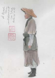 Vink | Â«Le Moine fouÂ». Aquarelle sur papier, format 21 x 29,7 cm, dédicacé | Tessier Sarrou