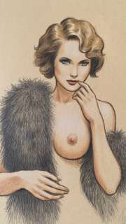 Paturaud, Laurent - 1 Original colour drawing - Mata Hari - Pearl - 2024 | Catawiki