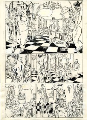 Lot 45 - Lionel CHOIN Planche originale N et B Les Morin-Lourdel T4 2005 Glénat | misc / divers