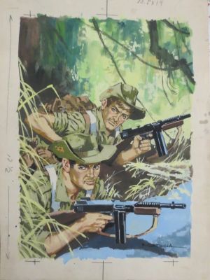 Rafael Cortiella | Original cover war: Casco de Acero #6 – Cortiella | Origin Of Comics