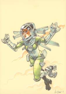 Philippe Buchet - Illustration originale réalisée pour le tirage de tête - Retour de flammes - Sillage