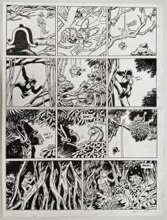 Rochette, Jean-Marc - 1 Original page - Edmond Le Cochon - Le continent mystérieux - 1983 | Catawiki