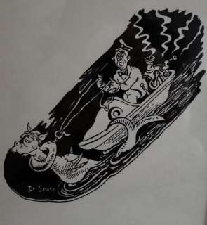 Dr. Seuss Theodore Geisel U-boat Original Art c. 1960s | Animazing Gallery