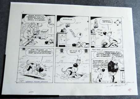 Janvier, Michel | Original page made with India ink  - Rantanplan  - La Mascotte  - (1985) | Catawiki