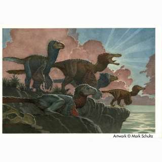 Mark Schultz | Raptors at Dawn illustration for limited edition print | Flesk