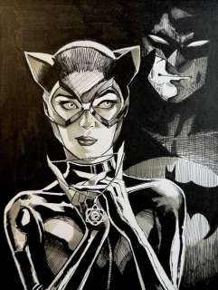Candita, Giuseppe - 1 Original drawing - Batman, Catwoman - “ Ops, mi ha beccato. “ - 2024 | Catawiki