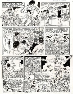 Raymond Reding - Lot 459 - Eric Castel, La grande décision, planche originale à l’encre de chine.