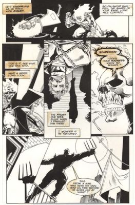 JAVIER SALTARES GHOST RIDER ANNUAL #2 P 23 ORIGINAL COMIC ART PAGE 1994 | eBay US