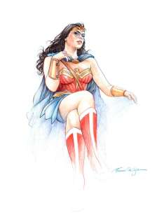 Du Caju, Thomas - 1 Original colour drawing - Wonder Woman | Catawiki