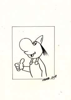 KAMB Jacques  - Dessin représentant Dicentim  - Encre de chine signée et datée[...]