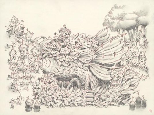 Stan Manoukian | Illustration originale - Monstre est timide - Monstre | Daniel Maghen