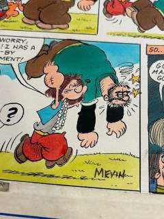Mevin, Bill - 1 Original colour page - Popeye - Hippie Popeye - 1977