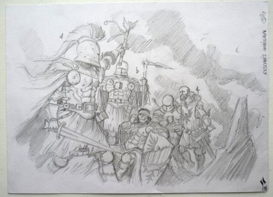 Pontet, Cyril - 1 Original drawing - Chroniques de la Lune Noire - Illustration Empire de la Négation p22 - 2013 | Catawiki