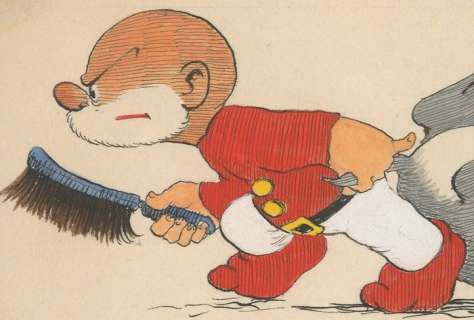 Dulieu, Jean - 1 aquarelle originale - Paulus de Boskabouter - Boze Paulus trekt Gregorius - jaren 1950 | Catawiki