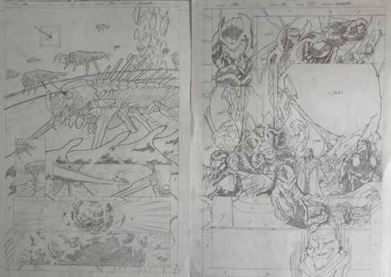 David Baldeón (Pencil) - 1 Original page - Nova - Nova #21, page 3 + Nova #29, page 20 | Catawiki