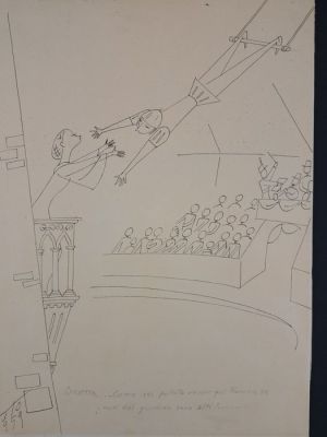 Tofano, Sergio - 1 Original drawing - Teatro - Circo - 1959 | Catawiki
