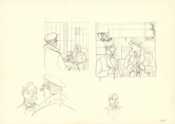 André Juillard | Crayonné original - Blake et Mortimer | Daniel Maghen