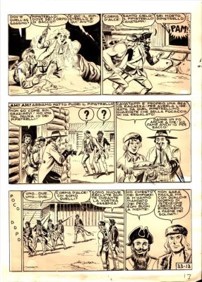 EsseGesse - 1 Original page - il Grande Blek #33 - "la banda del Pipistrello" - 1956 | Catawiki