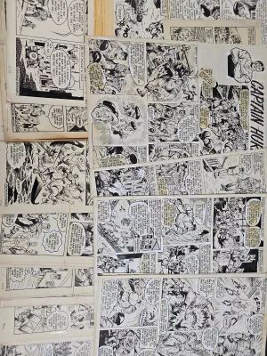 Lot 341 - CAPTAIN HURRICANE circa 30+ original comic book art pages c.1966 -71 from VALIANT British comic | Excalibur Auctions