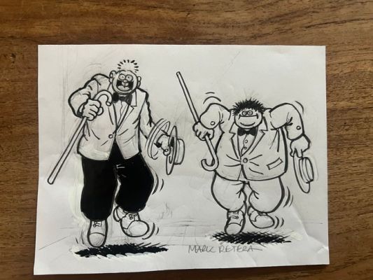 Mark Retera Original drawing - Dirkjan en Bert in de Revu | Catawiki