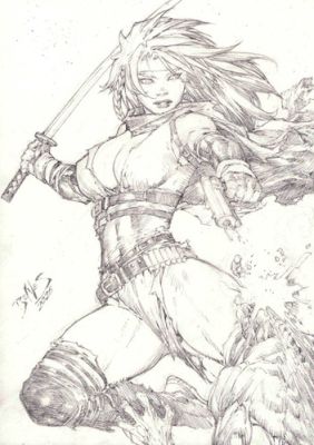 Ed Benes | Nina - 09"x12" Pencil | Ed Benes