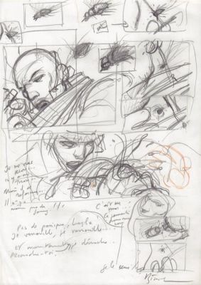 Bilal, Enki - 1 Original page - Graphite in progress - strona 36 - 2016 | Catawiki