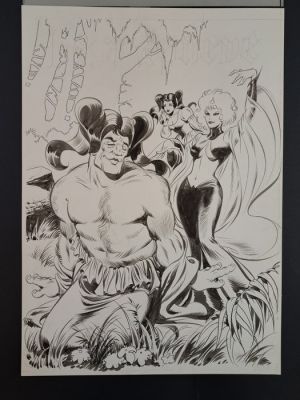 Frollo, Leone - 1 Original cover - Biancaneve: Le Avventure di Ditalina | Catawiki