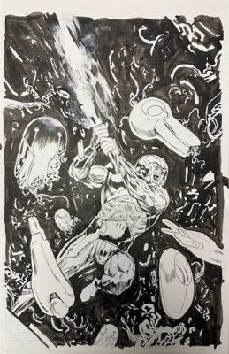 X-O MANOWAR MICHAEL WALSH ORIGINAL UNUSED COVER ART | Scott’s Collectables