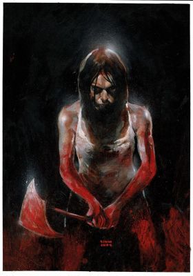 Continue Shopping | DEVIL ON MY SHOULDER #1 MARTIN SIMMONDS ORIGINAL COVER ART | Scott’s Collectables