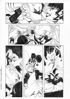 Continue Shopping | GWENPOOL #3 PAGE 9 ORIGINAL PAGE BY STEFANO NESI | Scott’s Collectables