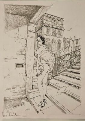 Luca Raimondo - 1 Original drawing - Luca Raimondo - Eva in Venice - disegno preparatorio - 2024 | Catawiki