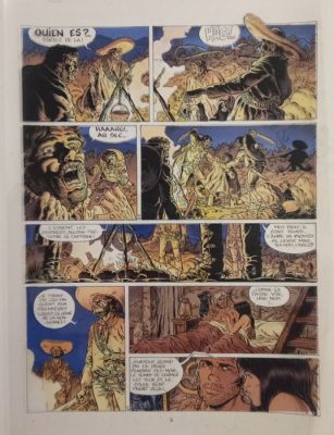 Swolfs, Yves - Bleu de coloriage original + calque + plaque aluminium - Durango - T06, planche 03 - 1981 | Catawiki