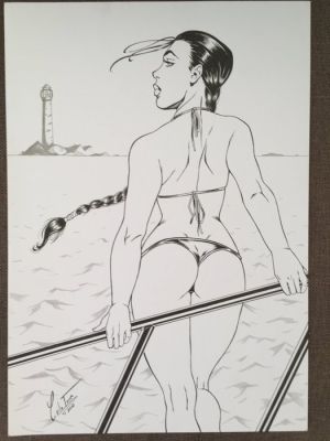 Carla Torres - 1 Original drawing - Action Comics - Beach Girl - 2010 | Catawiki
